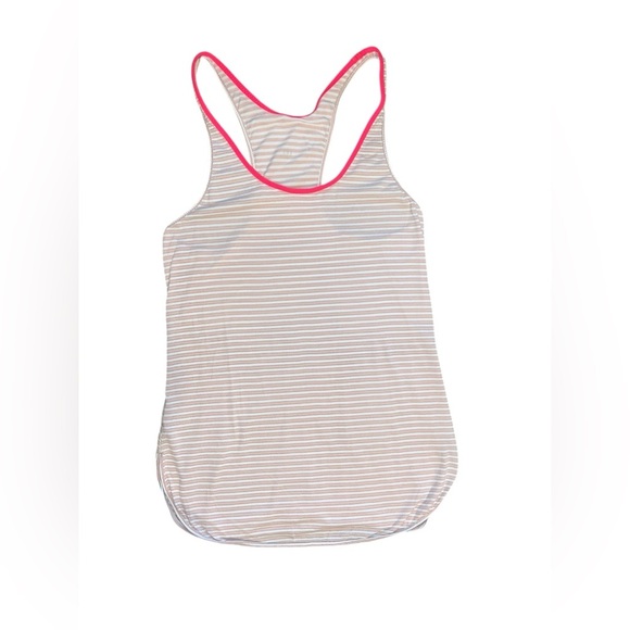 Lululemon Pink & White Stripe Tank Top – Size 4 - Picture 1 of 2